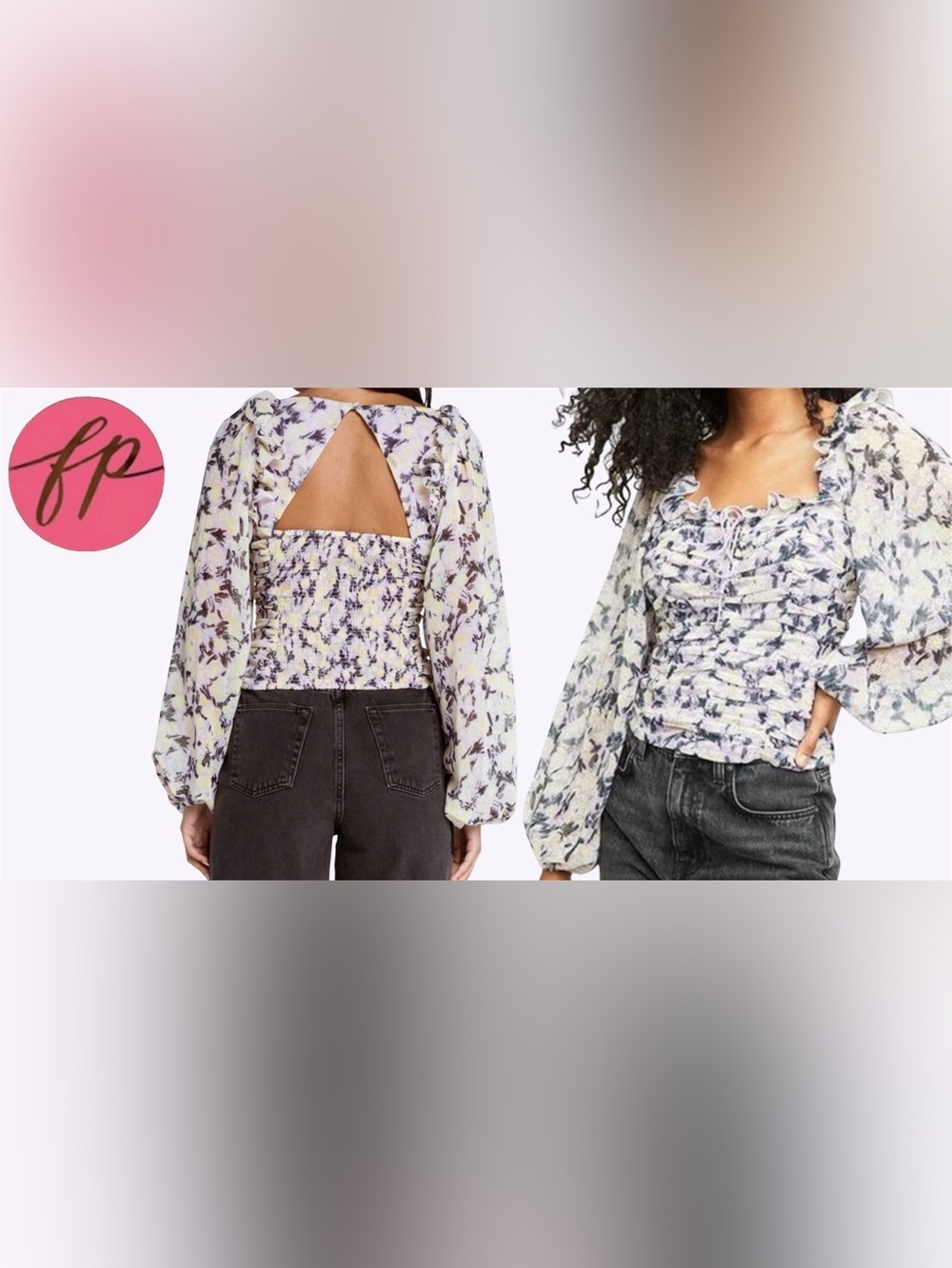 🛍️SALE🛍️ Free People Flower Power Printed Boho Top - Picture 7 of 7